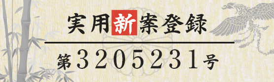 実用新案登録「第3205231号」というバナー画像